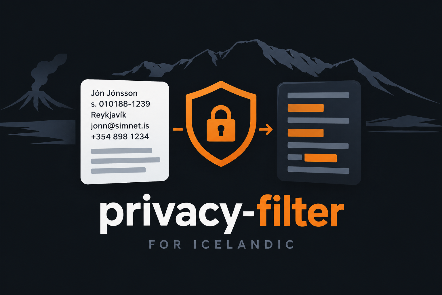Thumbnail for the project 'Icelandic Privacy Filter'